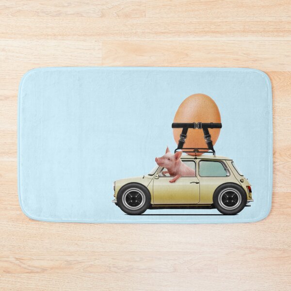 Item preview, Bacon and Eggs - Piglet Driving a Car with an Egg on the Room designed and sold by Vin  Zzep.