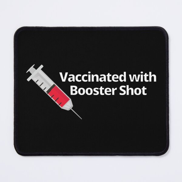 Item preview, Vaccinated with Booster Shot (White Text) - Covid Booster Shot for Vaccinated People designed and sold by CaitU.