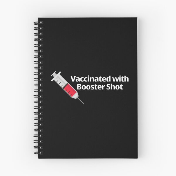 Item preview, Vaccinated with Booster Shot (White Text) - Covid Booster Shot for Vaccinated People designed and sold by CaitU.