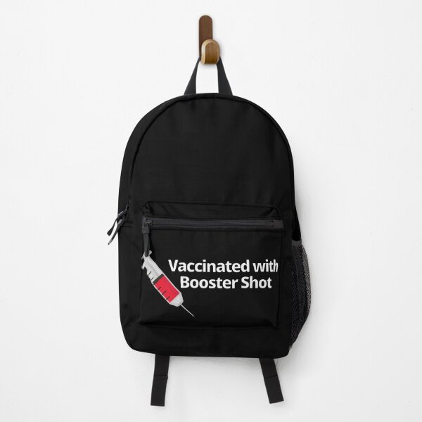 Item preview, Vaccinated with Booster Shot (White Text) - Covid Booster Shot for Vaccinated People designed and sold by CaitU.