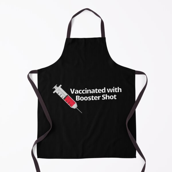 Item preview, Vaccinated with Booster Shot (White Text) - Covid Booster Shot for Vaccinated People designed and sold by CaitU.