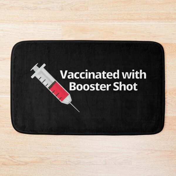 Item preview, Vaccinated with Booster Shot (White Text) - Covid Booster Shot for Vaccinated People designed and sold by CaitU.