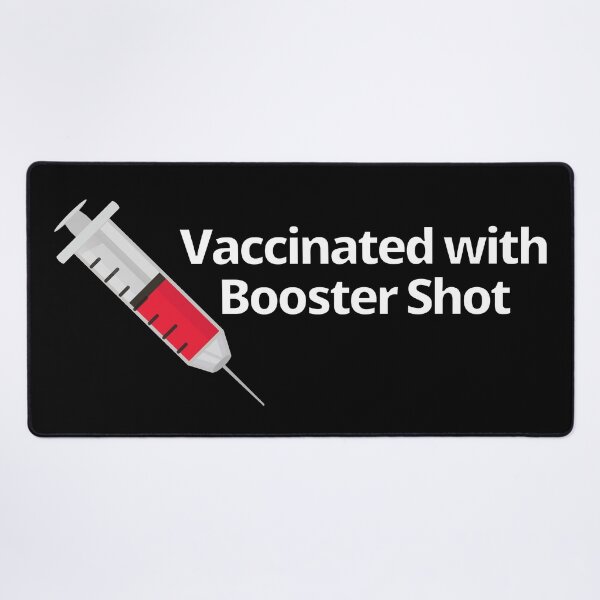 Item preview, Vaccinated with Booster Shot (White Text) - Covid Booster Shot for Vaccinated People designed and sold by CaitU.