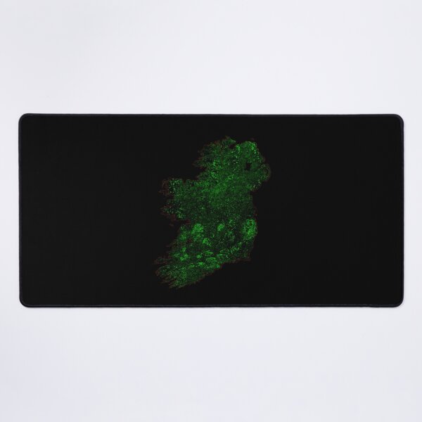 Item preview, Island of Ireland Forest Cover Map with Black Background designed and sold by GrasshopperGeo.