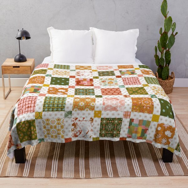 Item preview, Faux Patchwork Squares Quilt designed and sold by gabrielleneil.