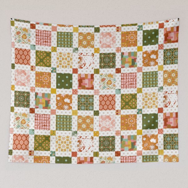 Item preview, Faux Patchwork Squares Quilt designed and sold by gabrielleneil.