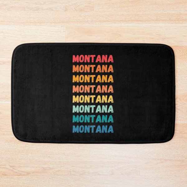 Item preview, MONTANA - repeated retro vintage sunset colors with a distressed design effect Graphic T-Shirt | Essential T-shirt designed and sold by printdot.