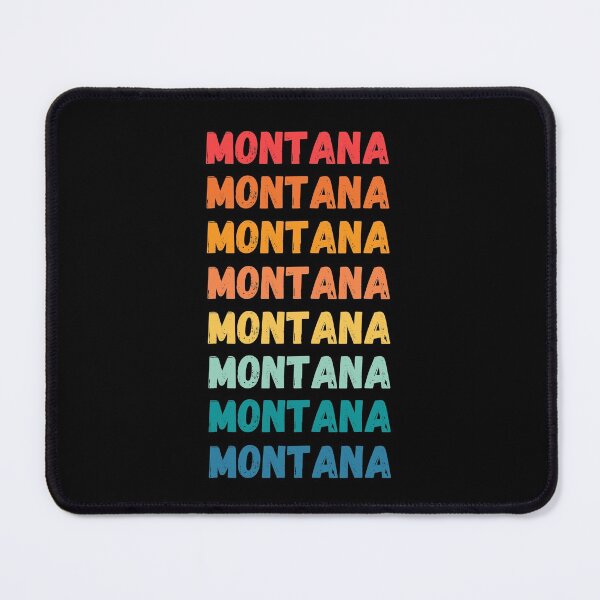 Item preview, MONTANA - repeated retro vintage sunset colors with a distressed design effect Graphic T-Shirt | Essential T-shirt designed and sold by printdot.