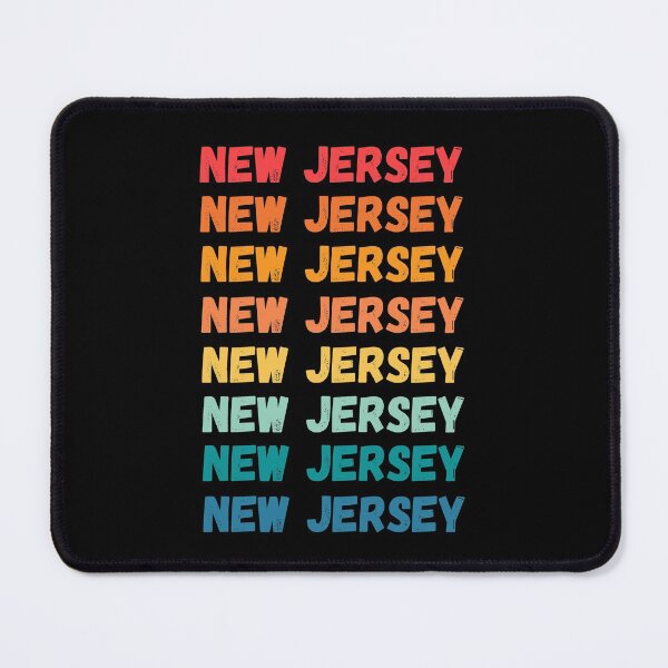 Item preview, NEW JERSEY - repeated retro vintage sunset colors with a distressed design effect Graphic T-Shirt | Essential T-shirt designed and sold by printdot.