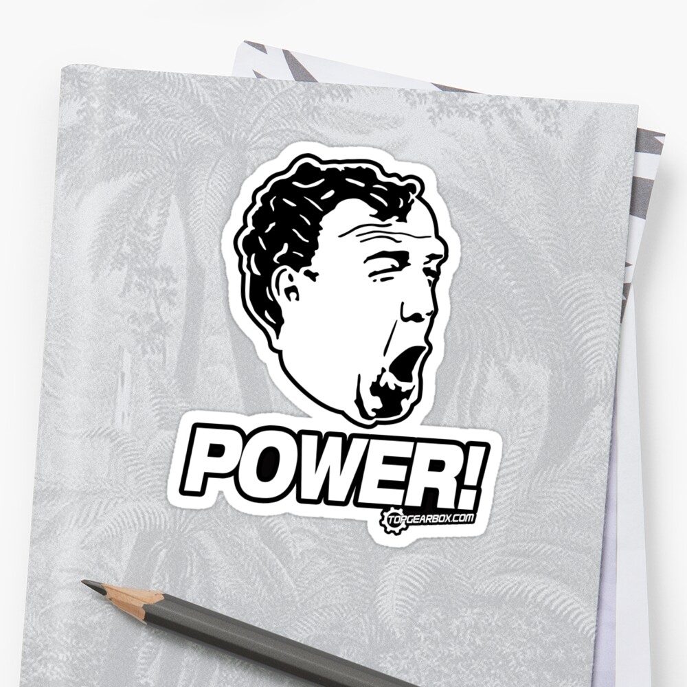 &quot;Top Gear - Jeremy Clarkson POWER!!&quot; Stickers by TopGearbox | Redbubble