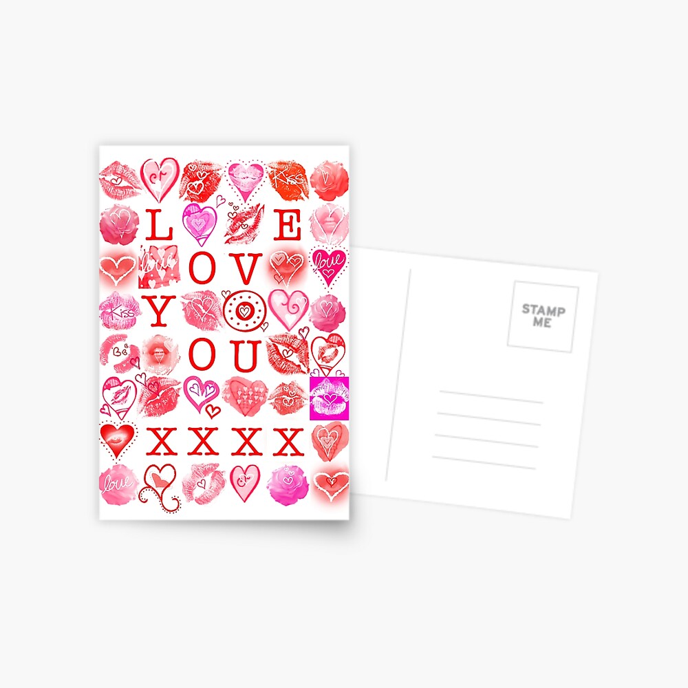 LOVE YOU XXXX Greeting Card for Sale by SCOTTYBOYART | Redbubble