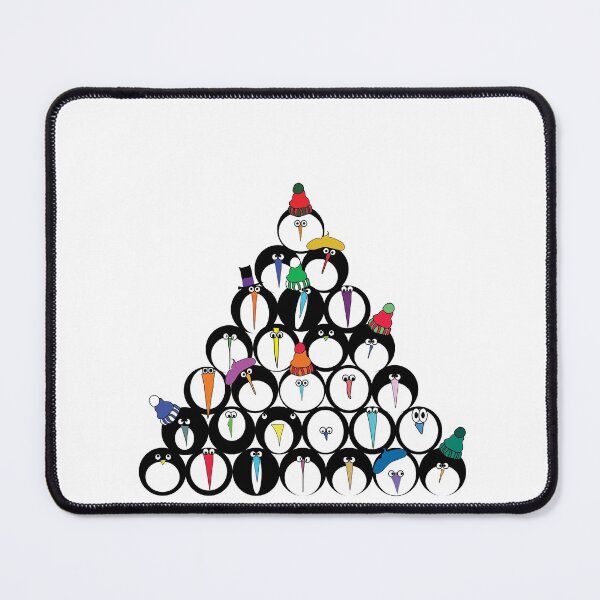 Item preview, Jolly Colourful Penguin Pyramid designed and sold by RhubarbMyrtle.