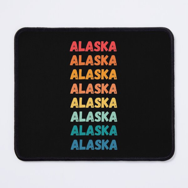 Item preview, ALASKA - repeated retro vintage sunset colors with a distressed design effect Graphic T-Shirt | Essential T-shirt designed and sold by printdot.