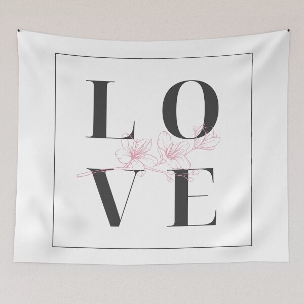 Item preview, LOVE Essential Floral outdoor print for aesthetic people designed and sold by Dryyfryy.