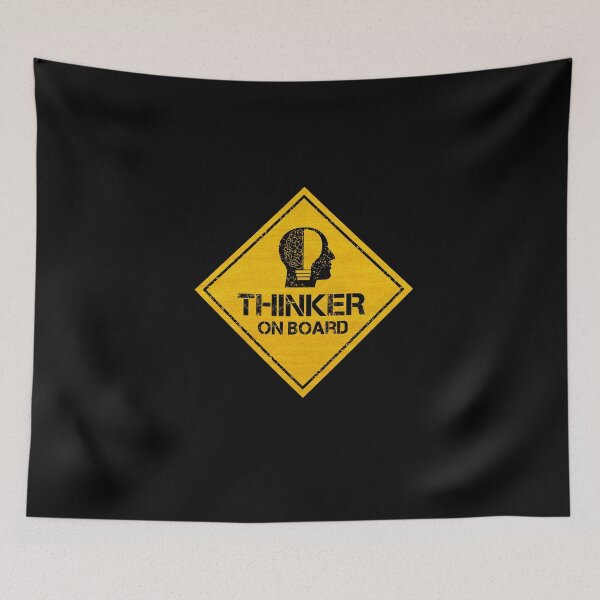 Item preview, Thinker On Board - Stickers for Cars designed and sold by CAUTION SHOP.