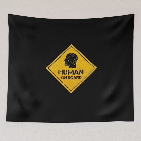 Item preview, Human On Board - Stickers for Cars designed and sold by CAUTION SHOP.