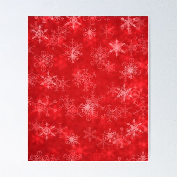 Item preview, Festive red pattern with snowflakes, Christmas design designed and sold by Teddybear-2021.