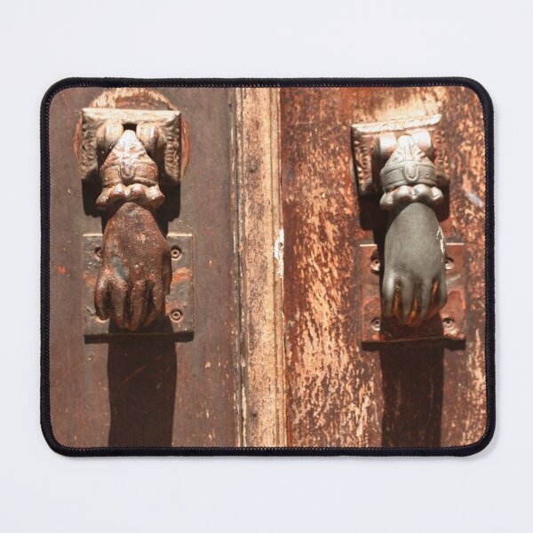 Item preview, Antique wooden door with hand knockers designed and sold by Anna Lemos.