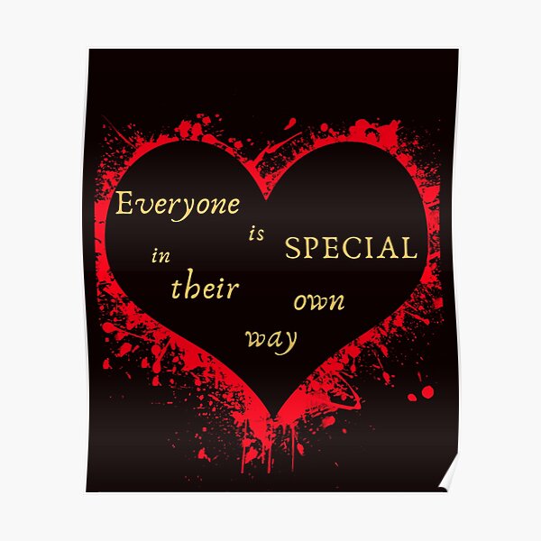 everyone-is-special-poster-for-sale-by-yazzy86-redbubble