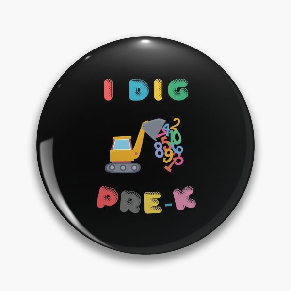 Item preview, I Dig Pre-K - Digger Graphic with Flying Numbers - Birthday Gift for Kid designed and sold by CactusFamily.