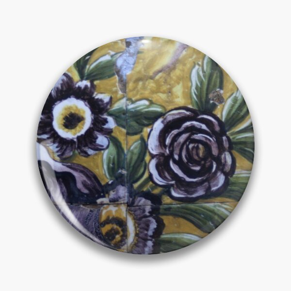 Item preview, Antique floral ceramic tiles 1 designed and sold by Anna Lemos.