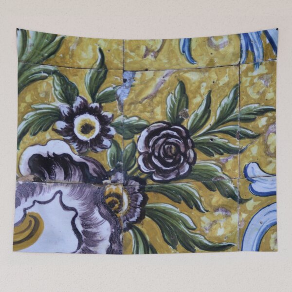 Item preview, Antique floral ceramic tiles 1 designed and sold by Anna Lemos.