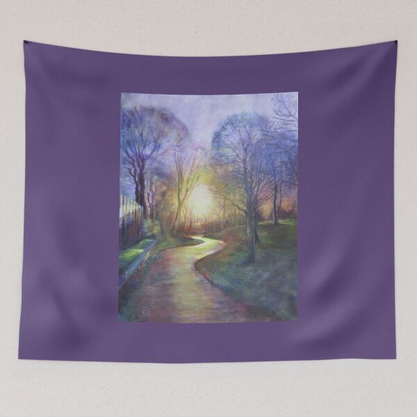 Item preview, Path of Light - Calm, peaceful, dreamy, tree painting  designed and sold by LittleLiz.