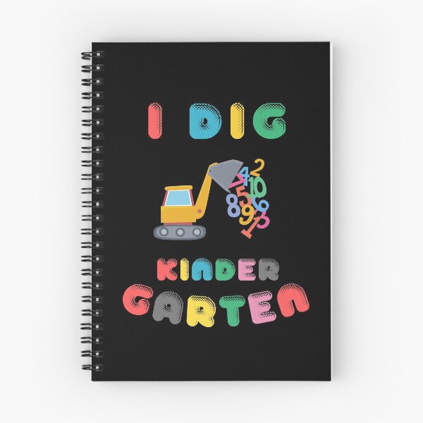 Item preview, I Dig Kindergarten - Digger Graphic with Flying Numbers - Birthday Gift for Kid designed and sold by CactusFamily.
