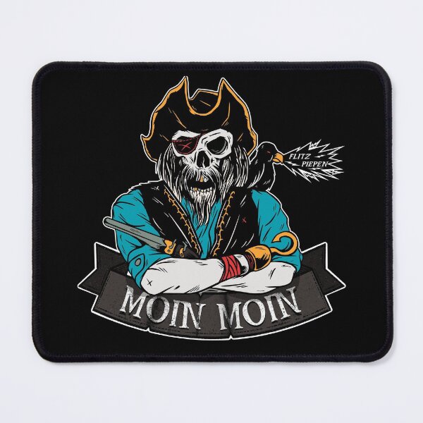 Item preview, Moin Moin Flitz beeper skeleton pirate Halloween designed and sold by 99vectors.