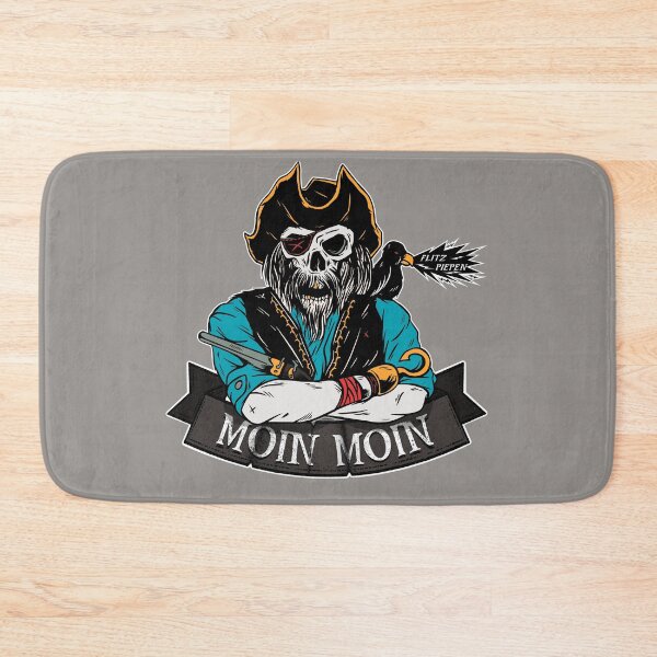 Item preview, Moin Moin Flitz beeper skeleton pirate Halloween designed and sold by 99vectors.