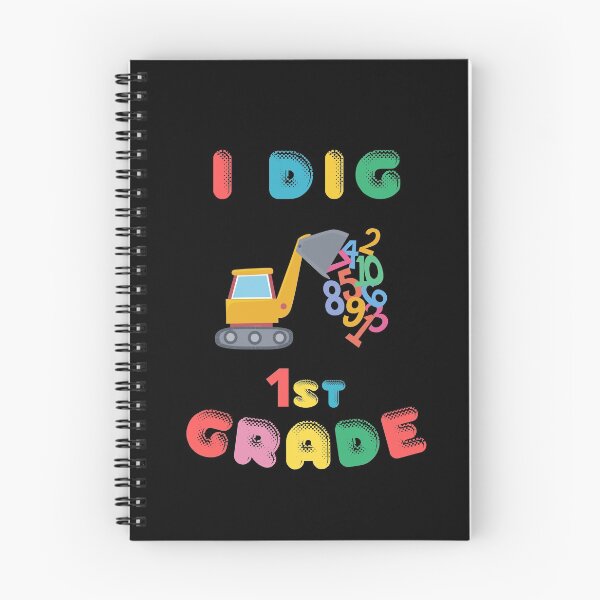Item preview, I Dig 1st Grade - Digger Graphic with Flying Numbers - Birthday Gift for Kid designed and sold by CactusFamily.