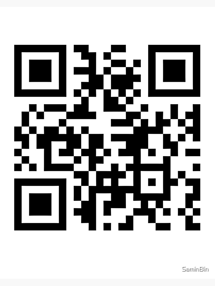 rickroll qr code -Barcode scan | Art Board Print