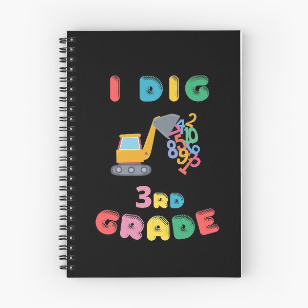 Item preview, I Dig 3rd Grade - Digger Graphic with Flying Numbers - Birthday Gift for Kid designed and sold by CactusFamily.