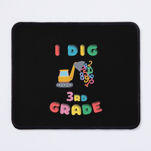 Item preview, I Dig 3rd Grade - Digger Graphic with Flying Numbers - Birthday Gift for Kid designed and sold by CactusFamily.