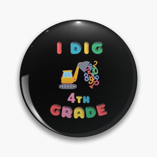 Item preview, I Dig 4th Grade - Digger Graphic with Flying Numbers - Birthday Gift for Kid designed and sold by CactusFamily.