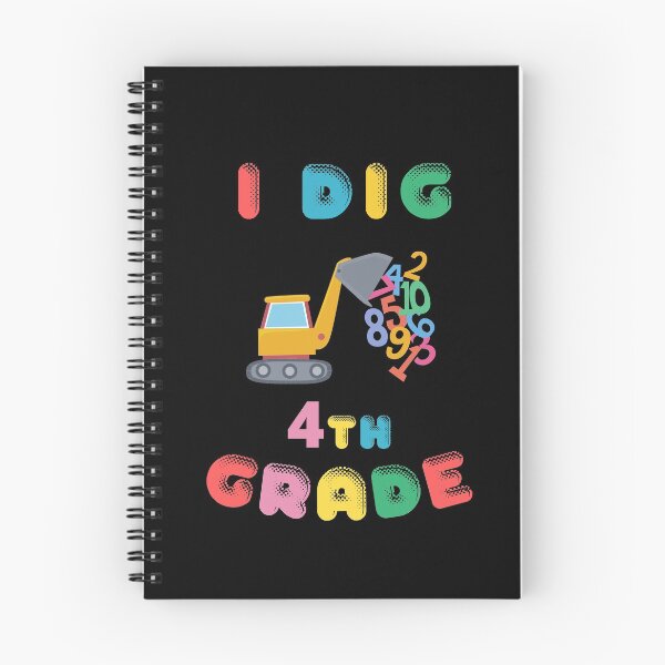 Item preview, I Dig 4th Grade - Digger Graphic with Flying Numbers - Birthday Gift for Kid designed and sold by CactusFamily.