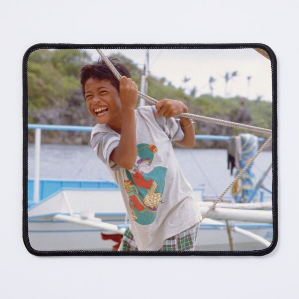 Item preview, Boy plays in boat rigging, Boracay Island kids, Philippines. designed and sold by JonDelorme.