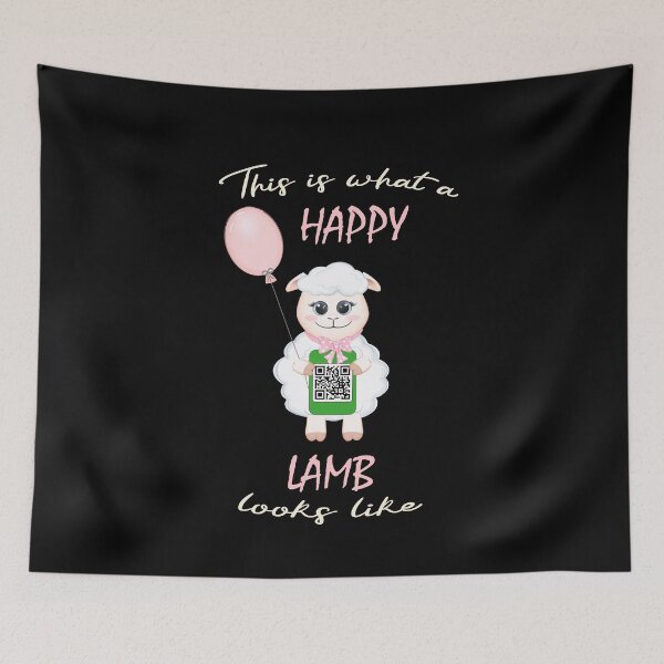 Item preview, QR Code - This Is what A happy Lamb looks like designed and sold by Shirt-Designs.