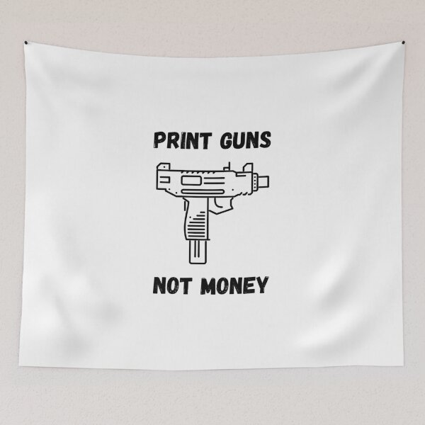Item preview, Print Guns Not Money designed and sold by Hab2.