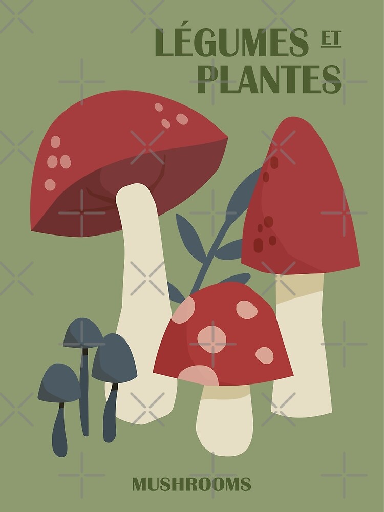 Goblincore Mushrooms & Crystals | Poster