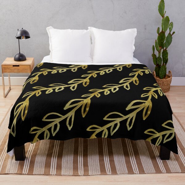 Item preview, Black and golden leafy pattern designed and sold by Eve :).