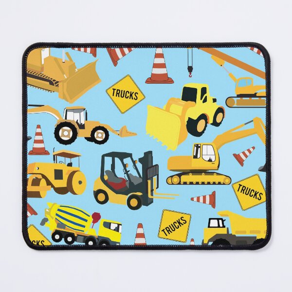 Item preview, Construction Trucks Vehicles Pattern - Excavator, Backhoe and more. designed and sold by idovedesign.
