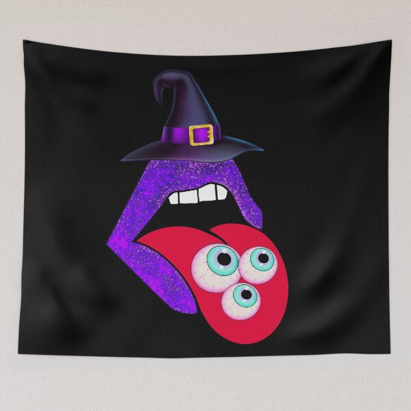 Item preview, Halloween spirit glitter lips witch mouth eyeballs- Halloween witch mouth  designed and sold by Designs Of all kinds.