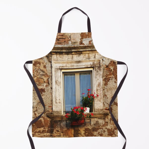 Item preview, Antique window with red flowers designed and sold by Anna Lemos.