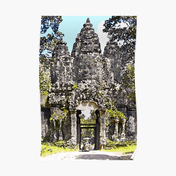 CAMBODIA Siem Reap Angkor Wat Trishaw Ride Poster