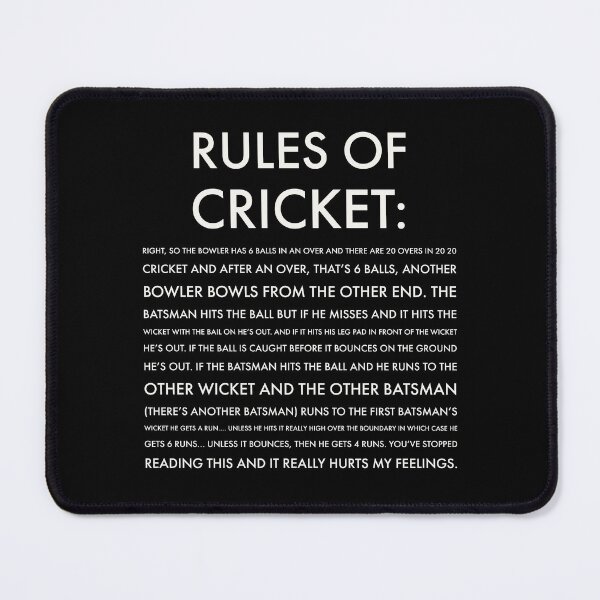 Item preview, Rules of Cricket - Funny designed and sold by Jamiecsmith1986.