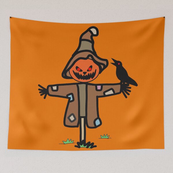 Item preview, scare crow halloween pumpkin designed and sold by Mermaidssparkle.