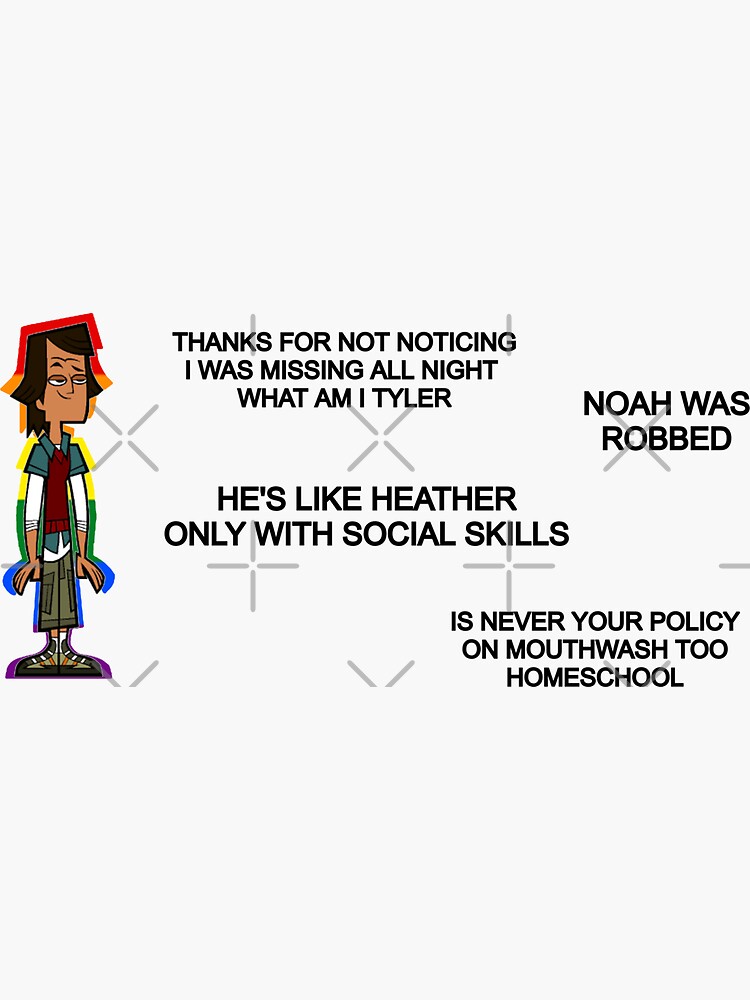 total drama - Total Drama Noah Tyler Alejandro Heathe - Sticker