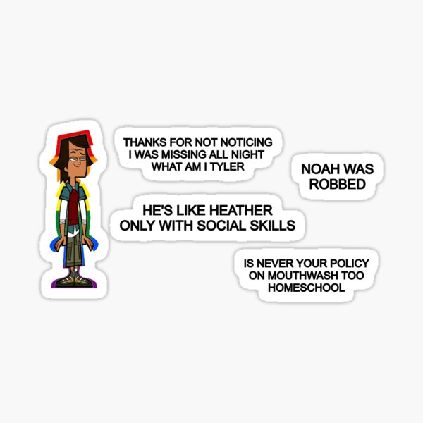 total drama - Total Drama Noah Tyler Alejandro Heathe - Sticker