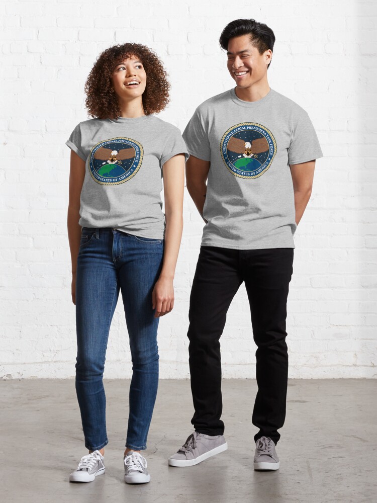 Thumbnail 1 of 7, Classic T-Shirt, Unidentified Aerial Phenomena Task Force (UAPTF) Insignia designed and sold by Dan Zetterström.